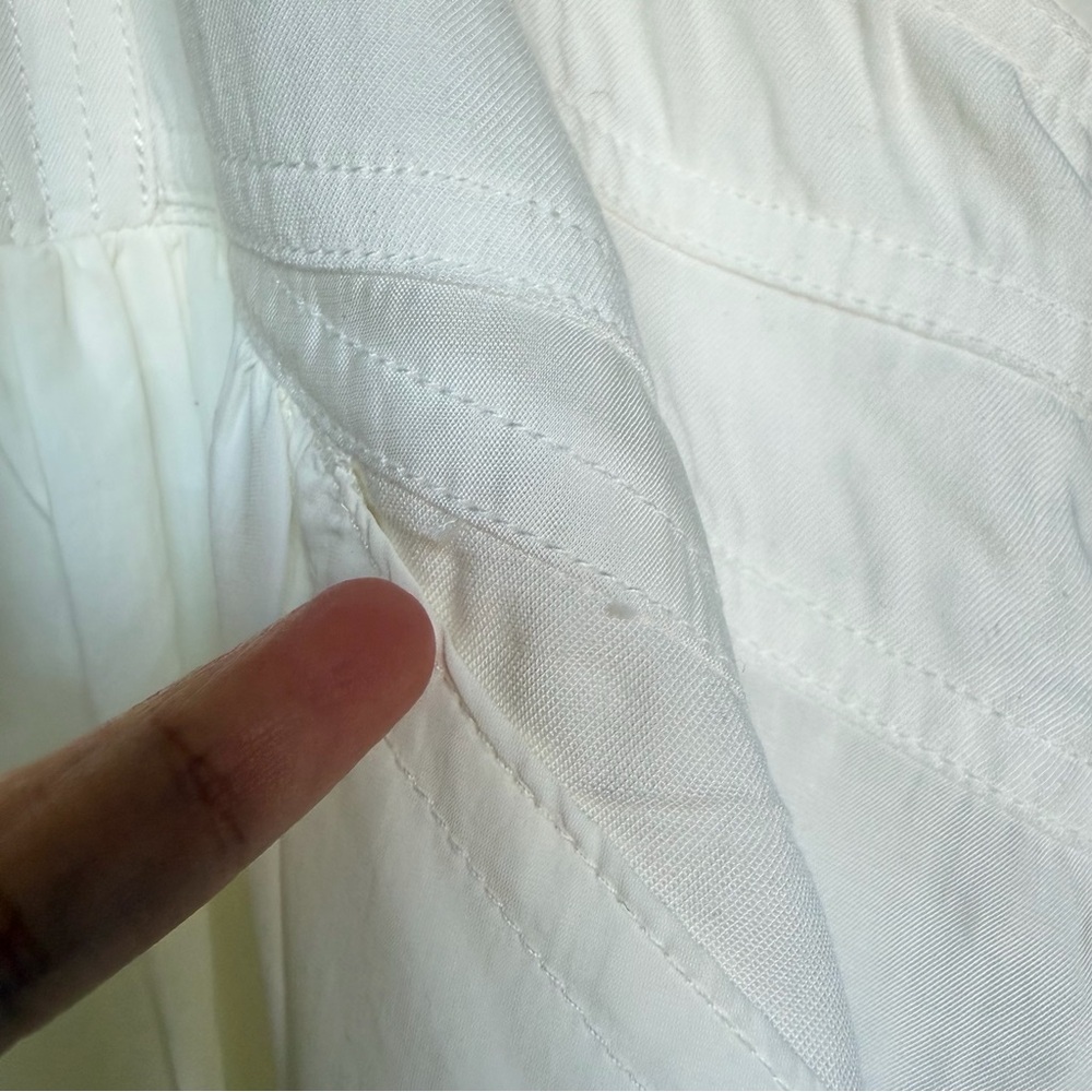 Mare Mare Anthropologie Halter Neck Dress Sz XS White Cotton Tiered Maxi READ - Picture 13 of 16